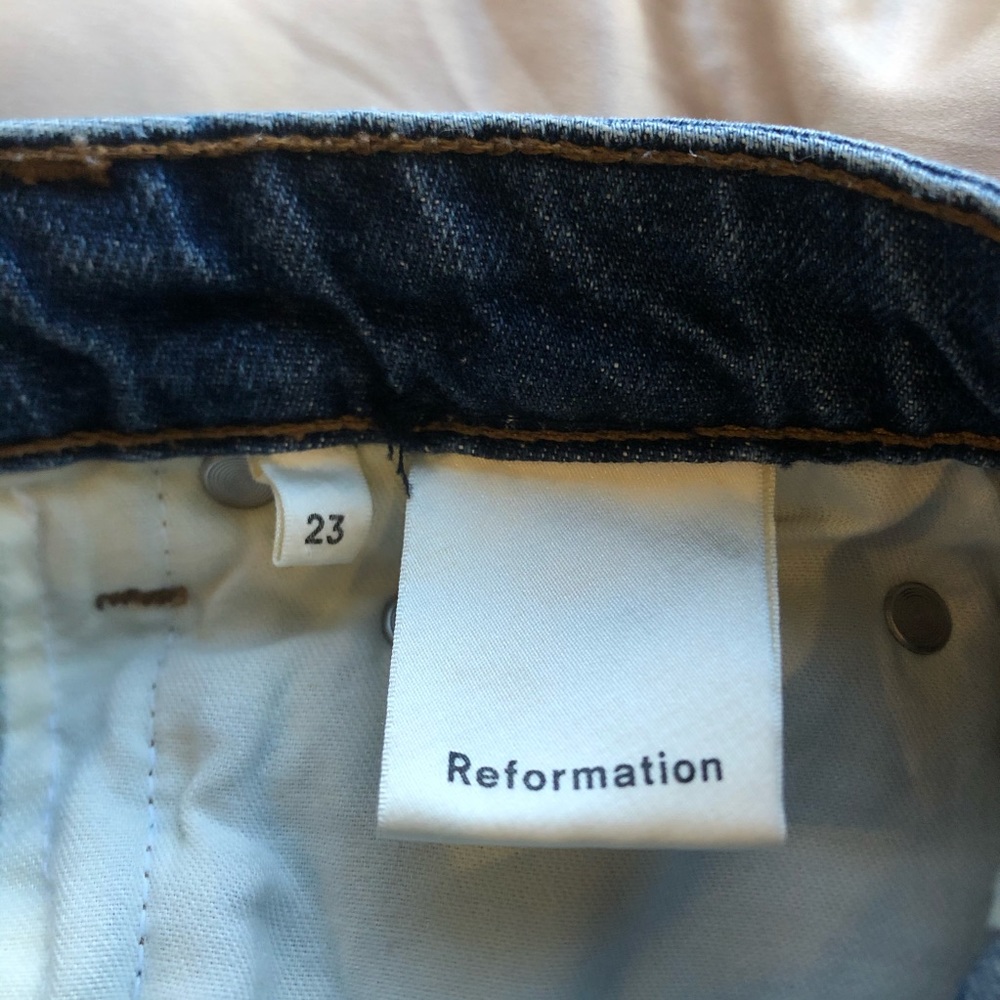 Reformation Distressed Mid Rise Slim Jeans - Picture 6 of 6